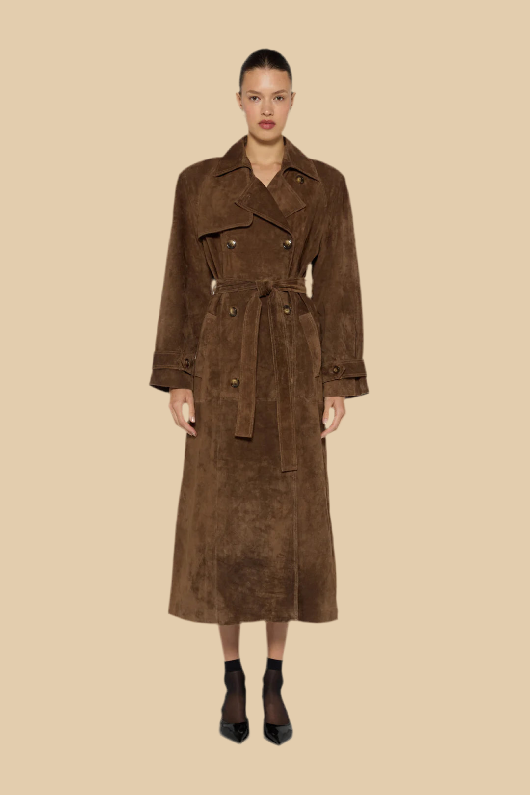 Everyday Suede Trench Coat